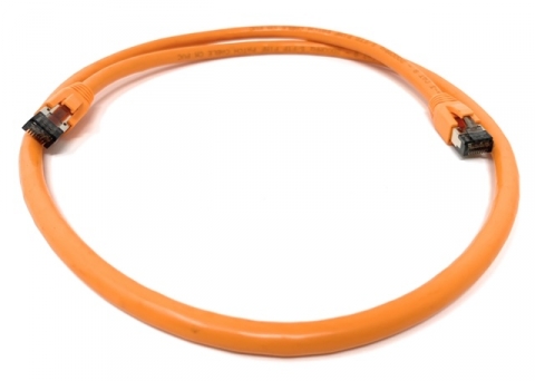 Cat8 Shielded 24AWG 40GB Ethernet Network Cable - 0.5 Feet - Orange